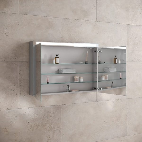 Keuco Royal Eone 1000mm LED Illuminated Double Mirror Cabinet - Image 3