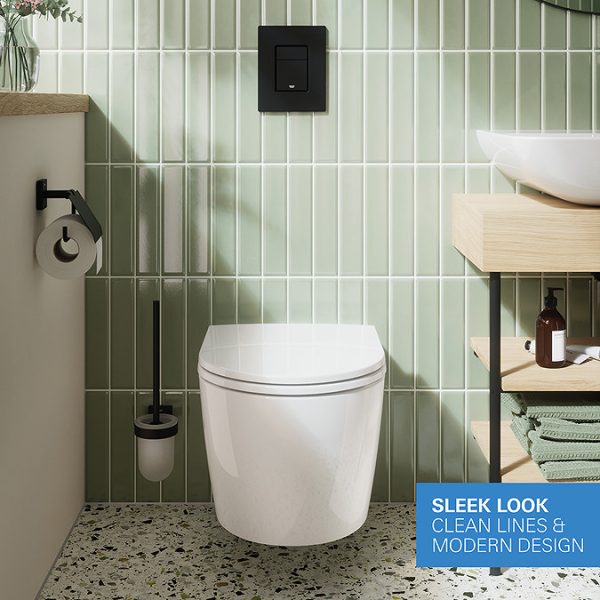 Grohe Start Round Ceramic Wall Hung Pan with Soft Close Seat - Image 2