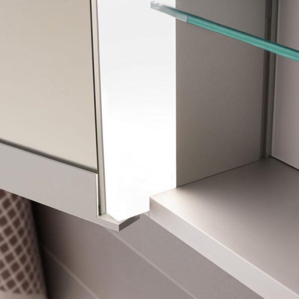 Keuco Royal Match 800mm Semi Recessed LED Illuminated Mirror Cabinet - Image 5