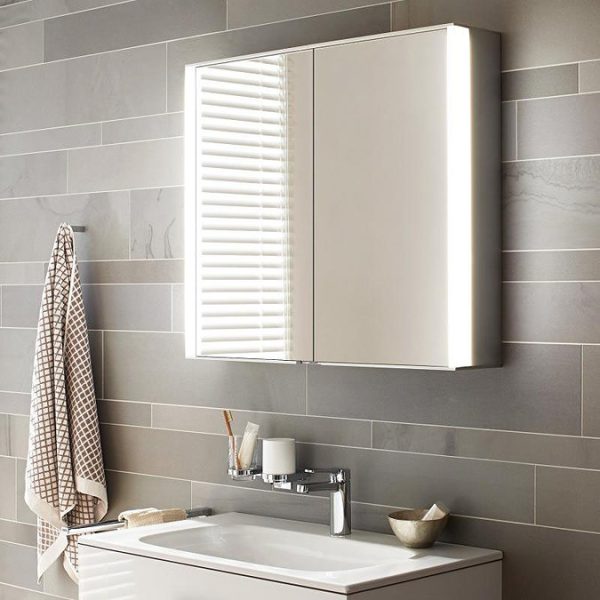 Keuco Royal Match 800mm LED Illuminated Mirror Cabinet - Image 2