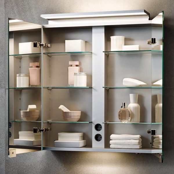 Keuco Royal L1 650mm 2 Door LED Mirror Cabinet - Image 6