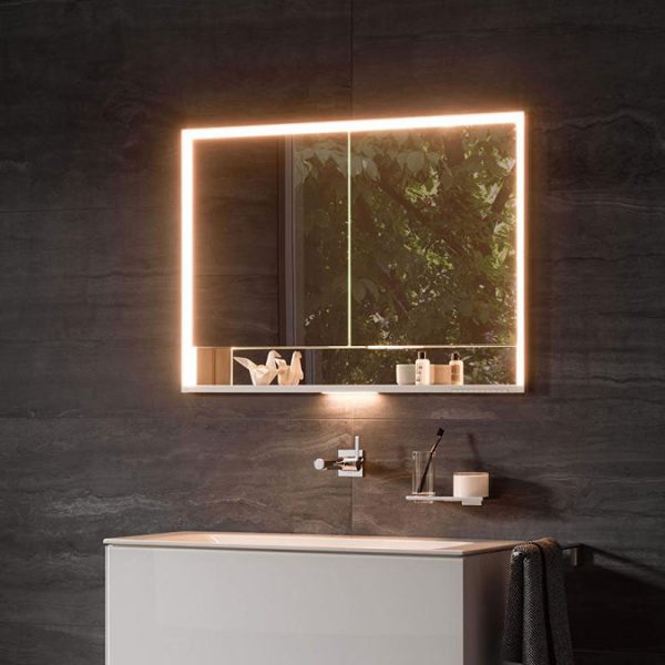 Keuco Royal Lumos 1000mm Semi Recessed LED Illuminated Mirror Cabinet - Image 2