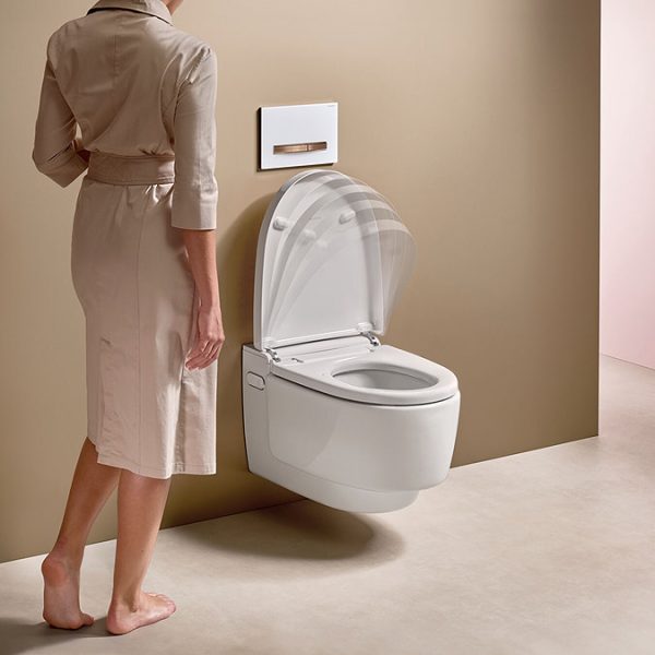 Geberit AquaClean Gloss Chrome Mera Comfort Rimless Wall Hung Shower WC - Image 12