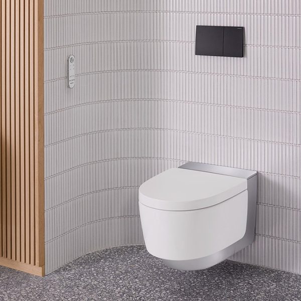 Geberit AquaClean Gloss Chrome Mera Comfort Rimless Wall Hung Shower WC - Image 3