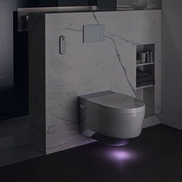 Geberit AquaClean Gloss Chrome Mera Comfort Rimless Wall Hung Shower WC - Image 4