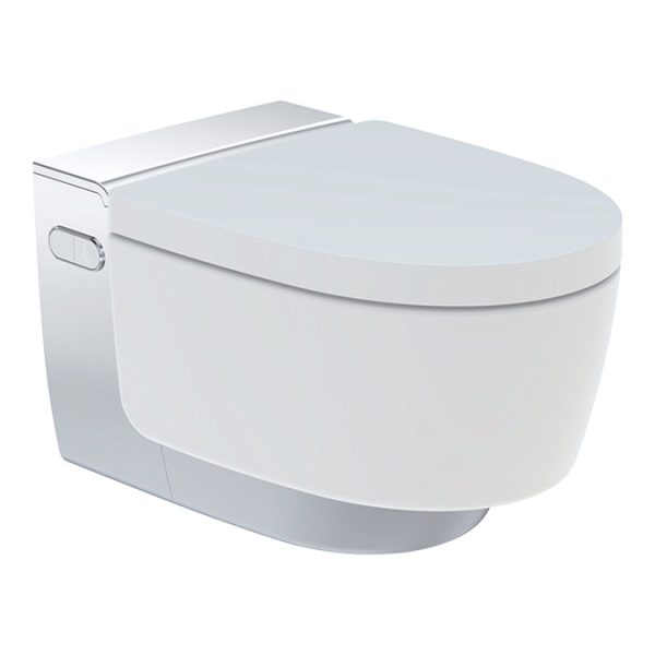 Geberit AquaClean Gloss Chrome Mera Comfort Rimless Wall Hung Shower WC - Image 5