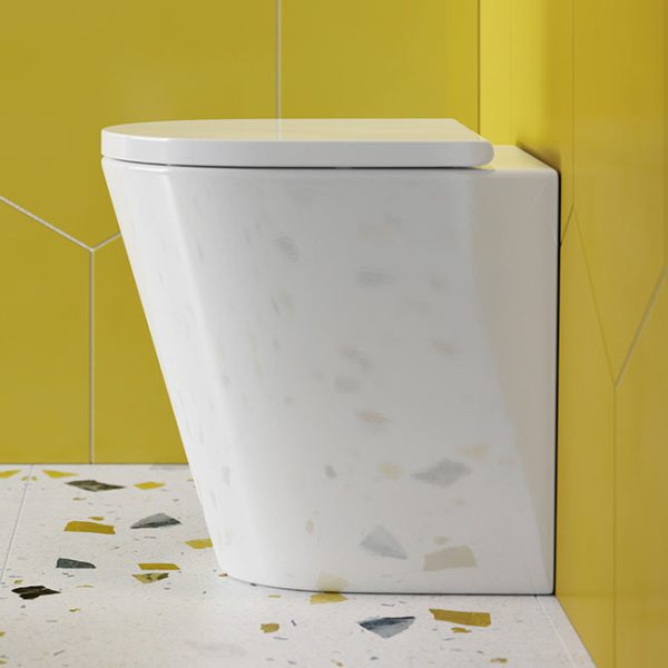 Britton Bathrooms Sphere Tall Rimless Back To Wall Pan + Soft Close Seat - Image 2