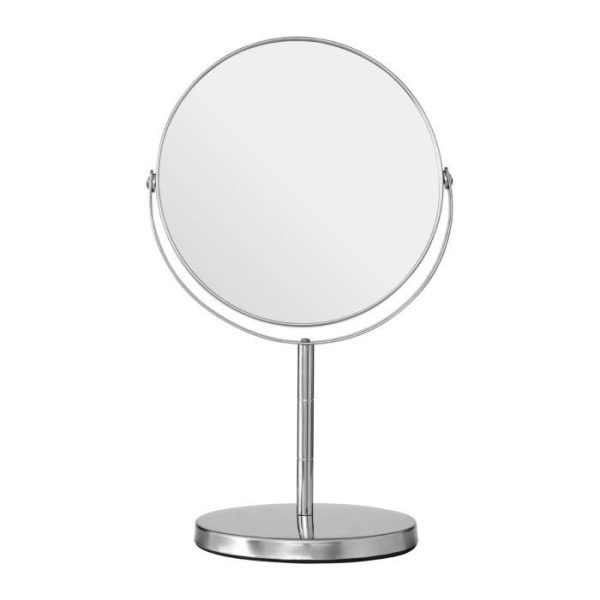 Silver Effect Metal Swivel Cosmetic Mirror - Image 3