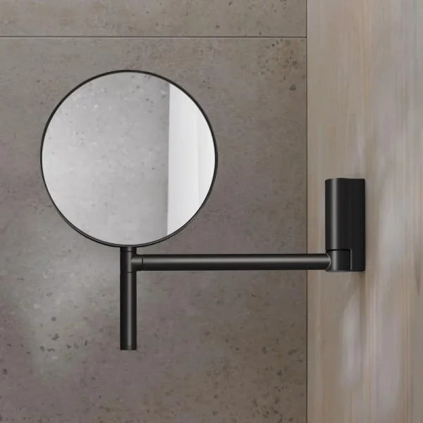 Keuco Plan Wall Mounted Cosmetic Mirror   Black