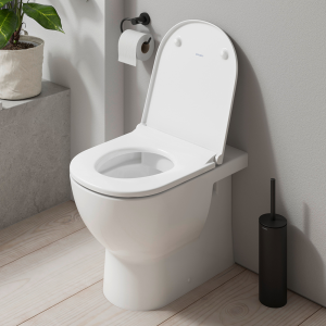 Duravit D Code Rimless Back to Wall Toilet with Soft Close Seat