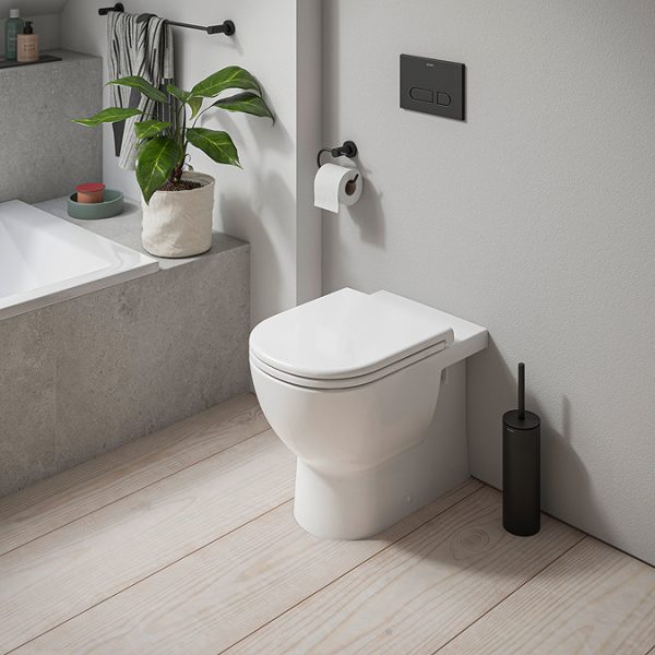 Duravit D Code Rimless Back to Wall Toilet with Soft Close Seat - Image 3