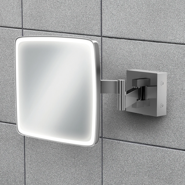 HIB Eclipse Square LED Magnifying Mirror