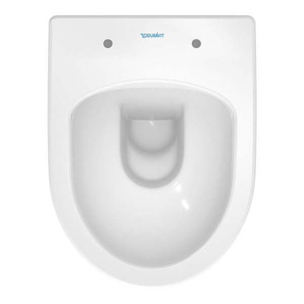 Duravit No.1 480mm Rimless Back to Wall Toilet Pan + Seat - Image 2