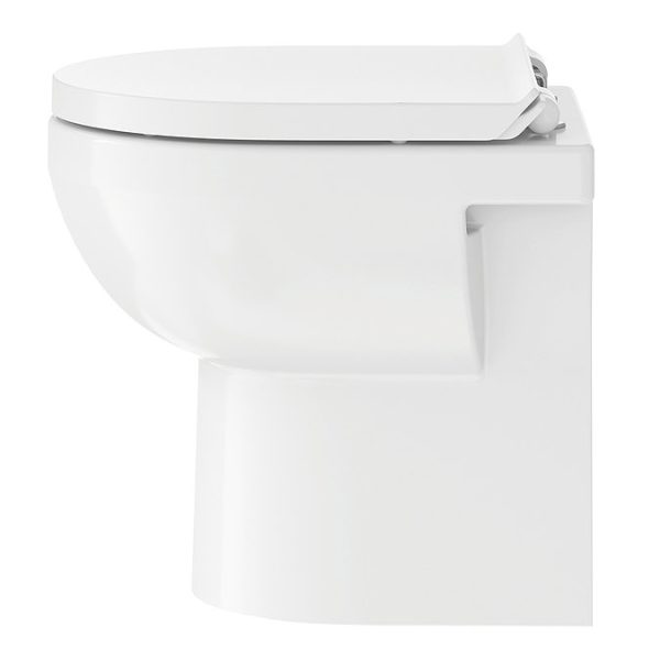 Duravit No.1 480mm HygieneGlaze Rimless Back to Wall Toilet Pan + Seat - Image 6