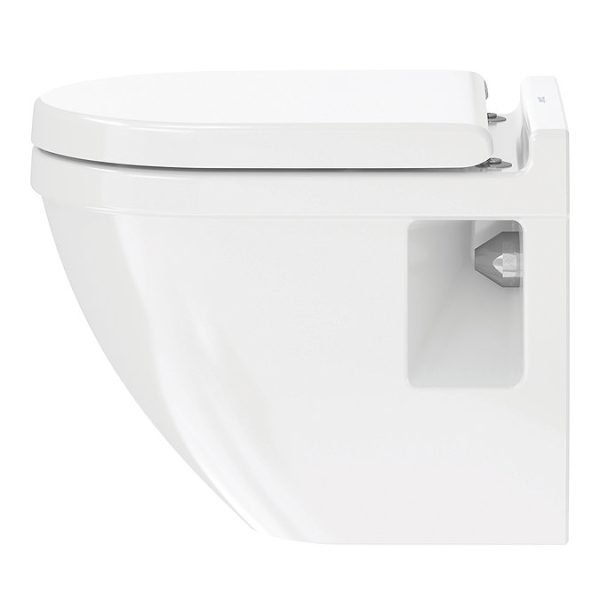 Duravit Starck 3 Compact Wall Hung Toilet Pan + Seat - Image 3