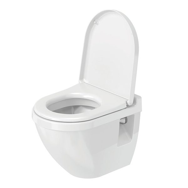 Duravit Starck 3 Compact Wall Hung Toilet Pan + Seat - Image 5