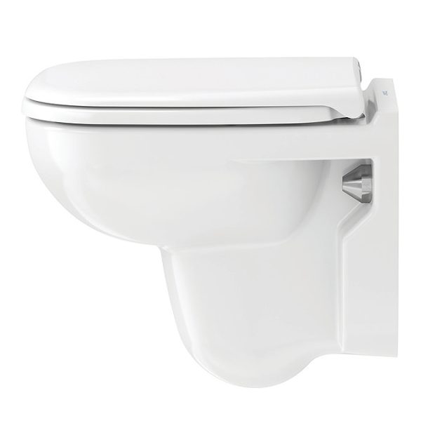 Duravit D Code Compact HygieneGlaze Wall Hung Toilet + Seat - Image 3