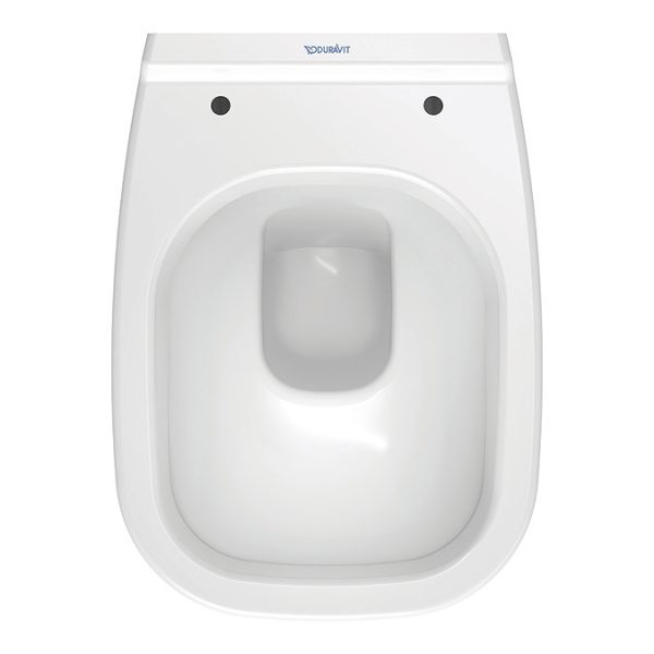 Duravit D Code Compact HygieneGlaze Wall Hung Toilet + Seat - Image 4
