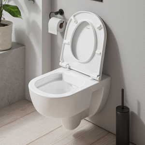 Duravit D Code Rimless Wall Hung Toilet with Soft Close Seat
