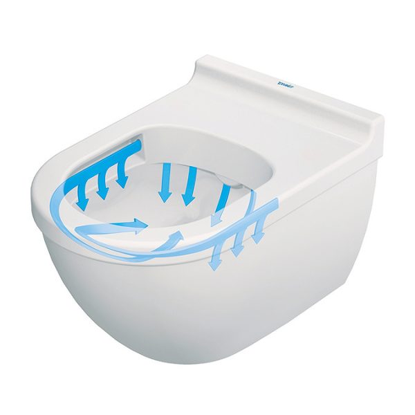 Duravit Starck 3 Rimless Durafix Wall Hung Toilet + Seat - Image 5
