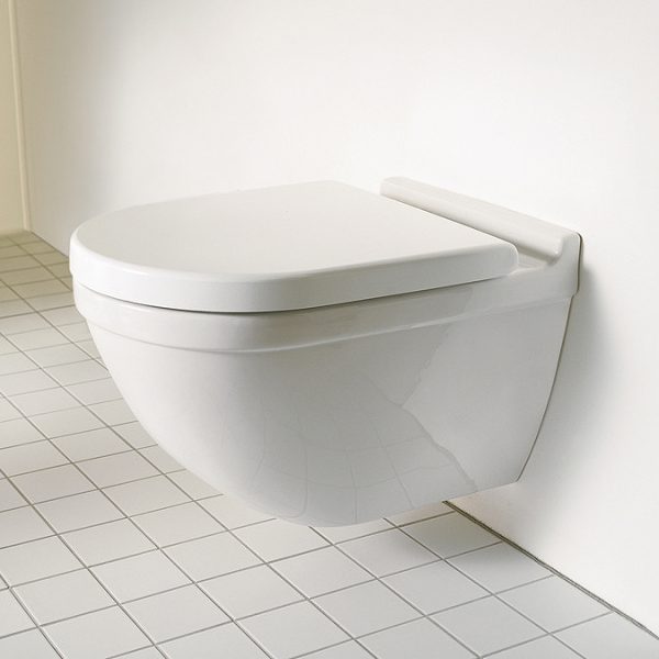 Duravit Starck 3 Rimless Durafix Wall Hung Toilet + Seat - Image 2