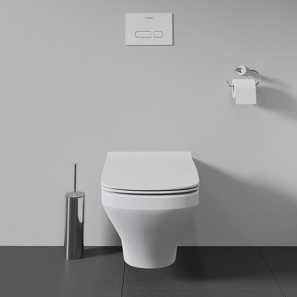 Duravit DuraStyle Rimless Durafix 620mm Wall Hung Toilet + Seat - Image 7
