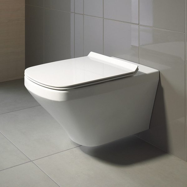Duravit DuraStyle Rimless Durafix 620mm Wall Hung Toilet + Seat - Image 2