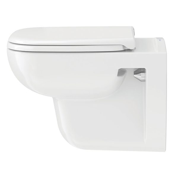 Duravit D Code Rimless Wall Hung Toilet + Seat - Image 5