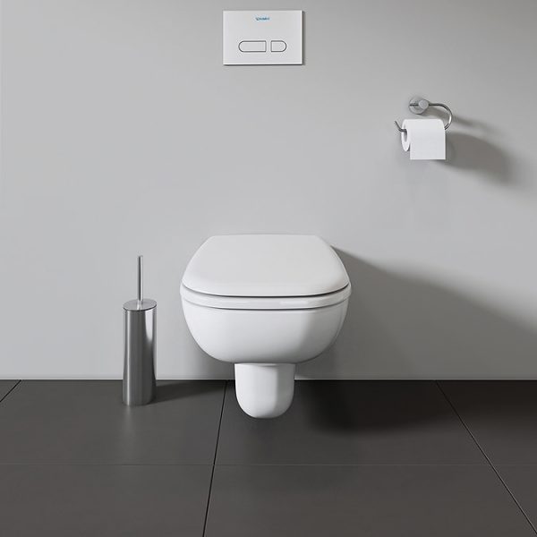 Duravit D Code Rimless Wall Hung Toilet + Seat - Image 2