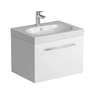 Tissino Angelo 600mm Wall Hung Washbasin Unit   Gloss White