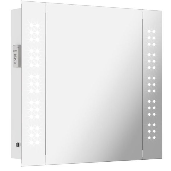 Mode Fuller LED Mirror Cabinet 600 x 650mm with Demister & Charging Socket - Image 3