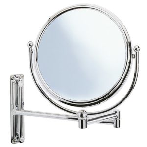 Wenko Deluxe Cosmetic Wall Mirror w/ Swivelling Arm   5x magnification