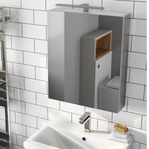 Mode Hale Over & Under Lit LED Mirror Cabinet 600 x 500mm with Demister & Charging Socket