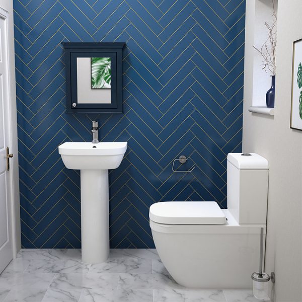 Grohe Euro Rimless Close Coupled Toilet with Soft Close Seat (Bottom Inlet) - Image 2