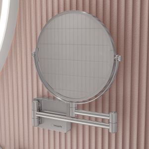 hansgrohe AddStoris Chrome Shaving Mirror with 3x Magnification