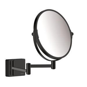 hansgrohe AddStoris Matt Black Shaving Mirror with 3x Magnification