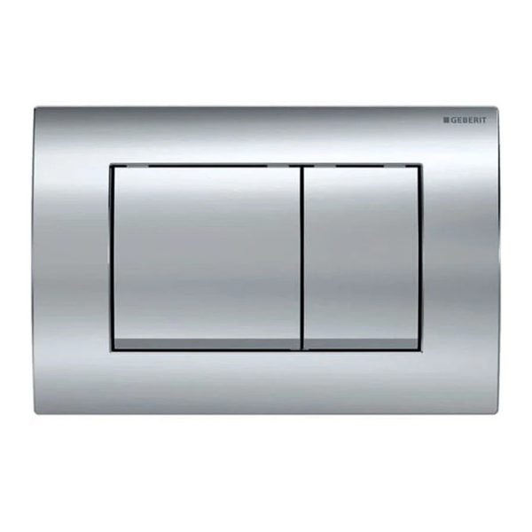 Geberit 112cm Frame with Delta30 Flush Plate + Smyle Compact Rimless Wall Hung Pan with Soft Close Seat - Image 3