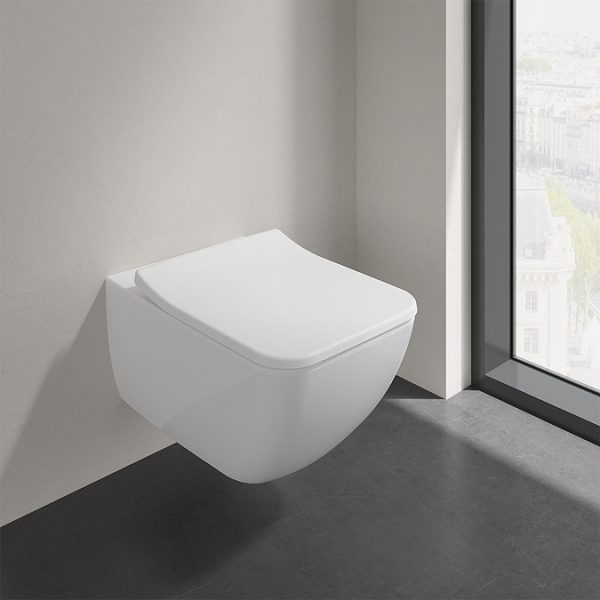Villeroy & Boch Viconnect Pro 2.0 Toilet Frame with Venticello Wall Mounted Toilet and Chrome Flush Plate - Image 4