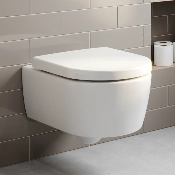 Villeroy and Boch Avento DirectFlush Rimless Wall Hung Toilet w/ Soft Close Seat