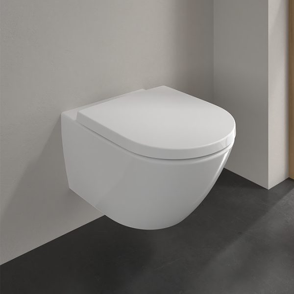 Villeroy & Boch Viconnect Pro 2.0 Toilet Frame with Subway 3.0 Twistflush Wall Mounted Toilet and Matt Black Flush Plate - Image 4