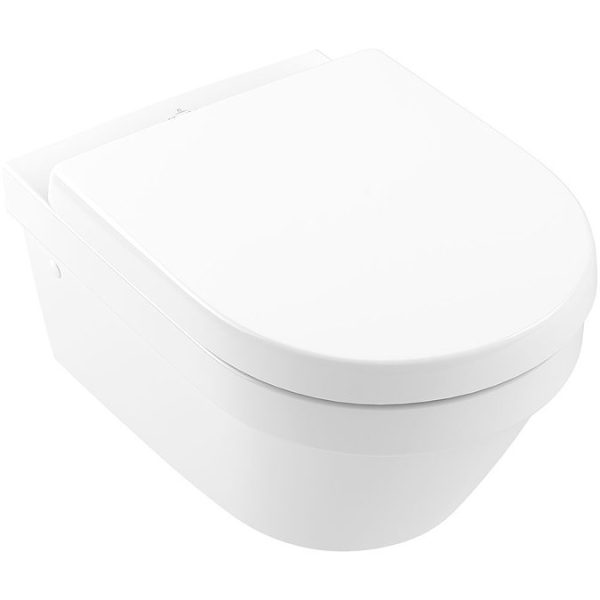 Villeroy and Boch Architectura DirectFlush Rimless Wall Hung Toilet + Soft Close Seat - Image 3