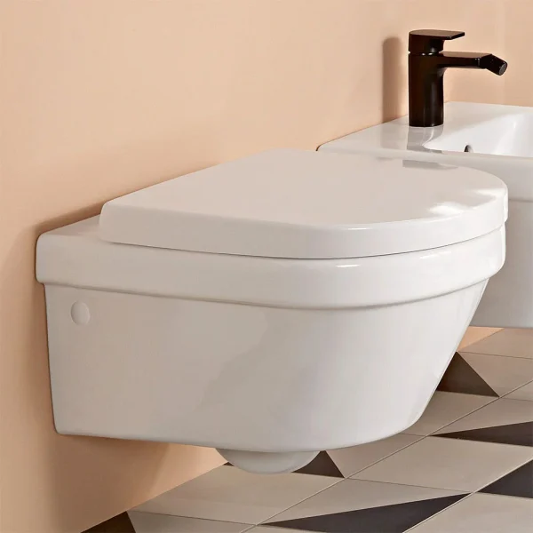 Villeroy and Boch Architectura DirectFlush Rimless Wall Hung Toilet + Soft Close Seat