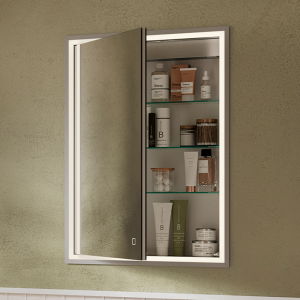 HIB Vanquish 50 Recessed LED Aluminium Mirror Cabinet