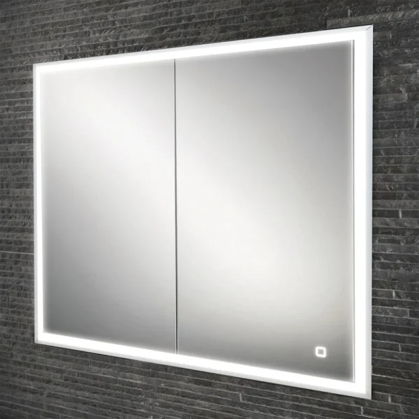 HIB Vanquish 80 Recessed LED Aluminium Mirror Cabinet