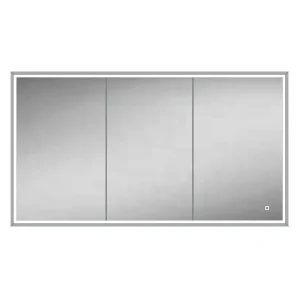 HIB Vanquish 120 Recessed LED Aluminium Mirror Cabinet