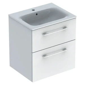 Geberit Selnova Square S 600mm White Wall Hung 2 Drawer Vanity Unit
