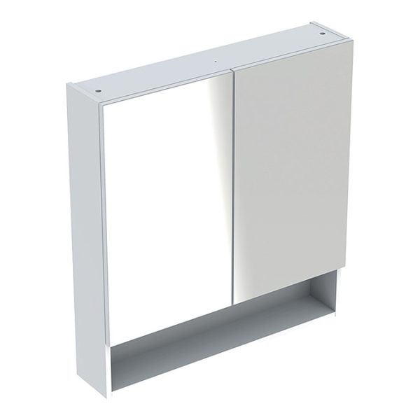 Geberit Selnova Square S 588mm White 2 Door Mirror Cabinet - Image 3