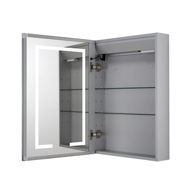 Croydex Hang N Lock Illuminated Single Door Cabinet with Shaver Socket   700 x 500mm - Image 2