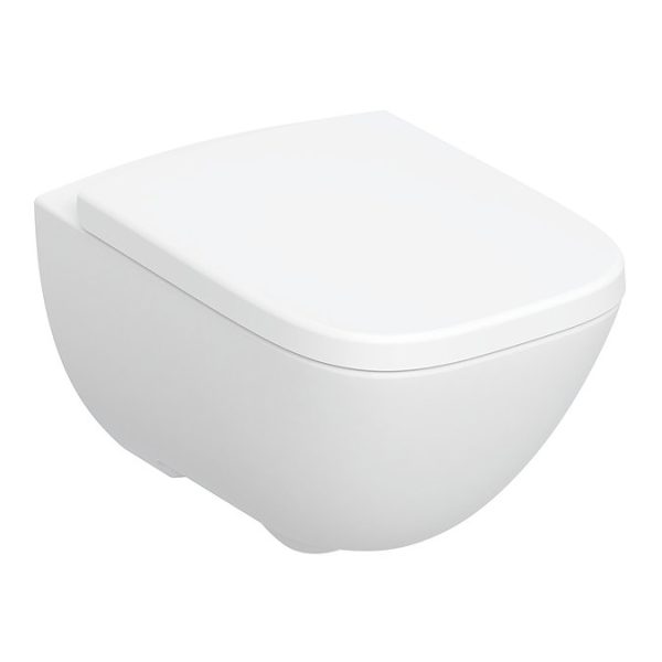 Geberit Selnova Square Rimless Wall Hung Pan + Soft Close Seat Pack - Image 8