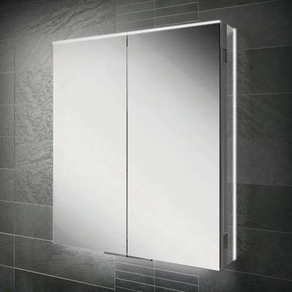 HIB Ether 60 LED Illuminated Aluminium Mirror Cabinet